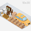 10x30 - 300 sq ft.
